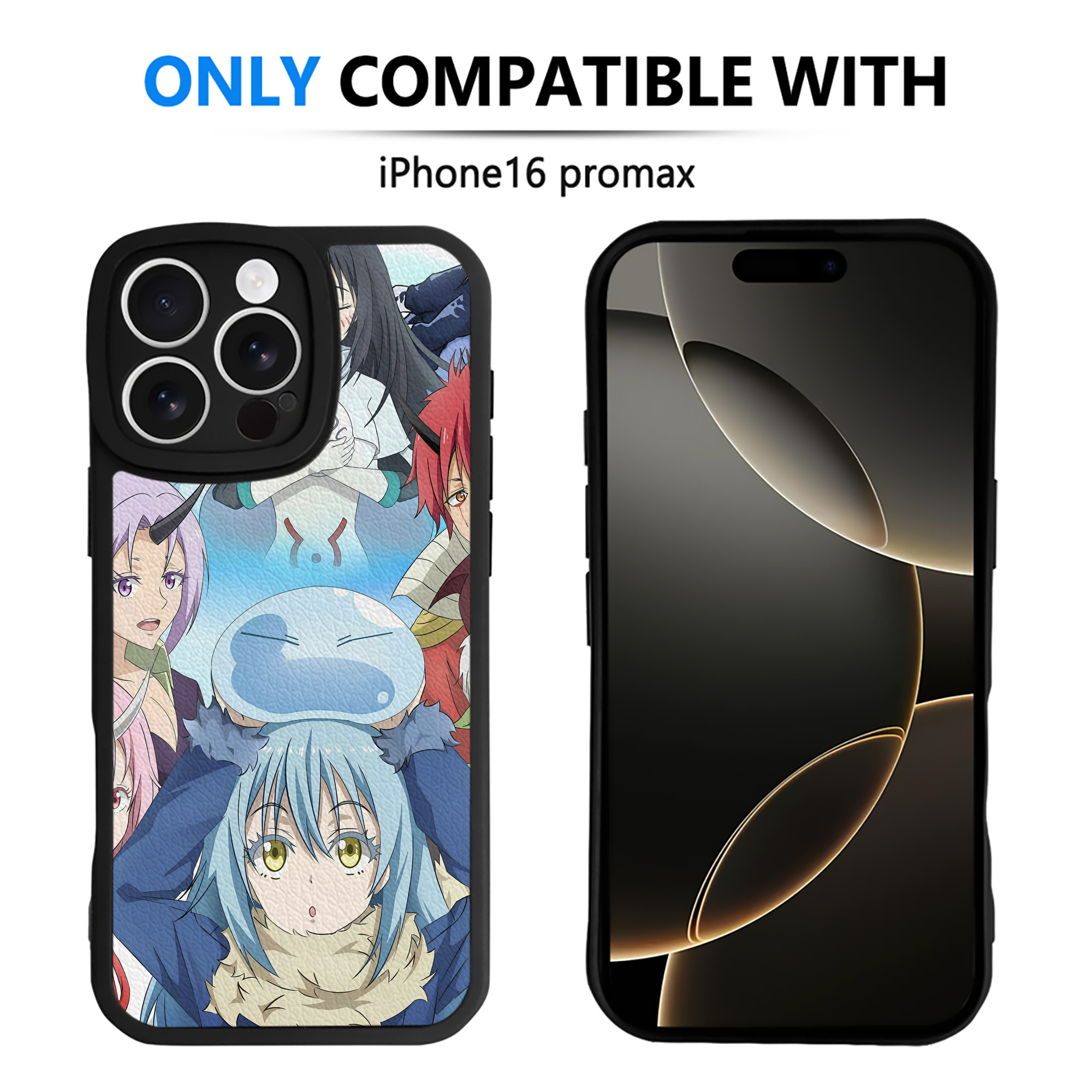 （画像用） 転スラ Regarding Reincarnated to Slime 【iPhone 16シリーズ対応】シリコンスマホケース（レザー調） 材質：シリコン